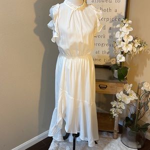 Ruffle High Neck Dress